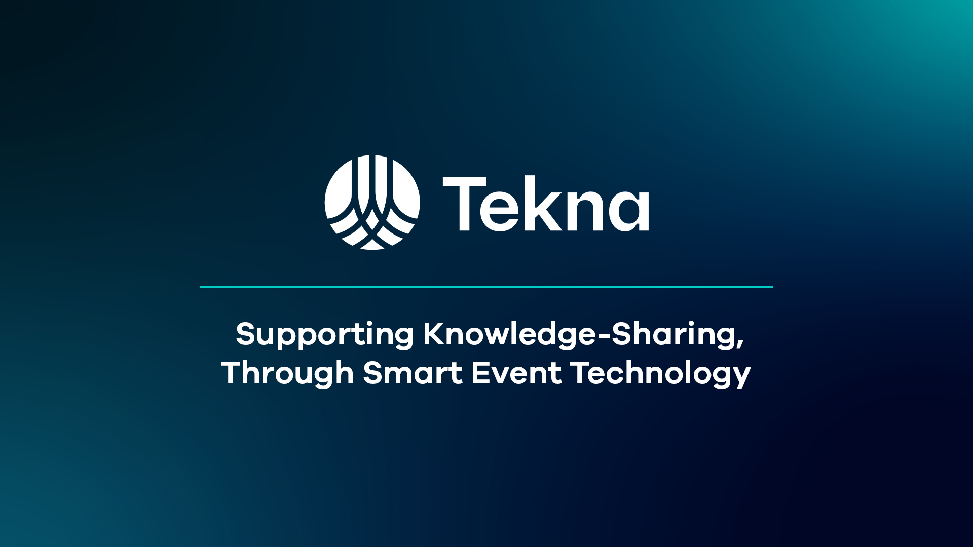 SUPPORTING KNOWLEDGE-SHARING THROUGH SMART EVENT TECHNOLOGY